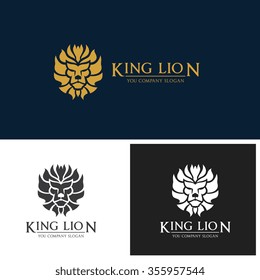 King Lion Vector Logo Template