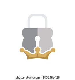 King Lock Logo Icon Design