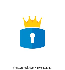 King Lock Logo Icon Design