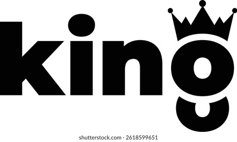 Logotipo del rey con el icono de la corona 