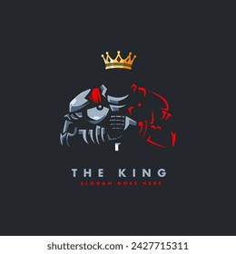 King logo design illustration vector