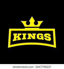 Design do logotipo King para a equipe esportiva de jogos esportivos