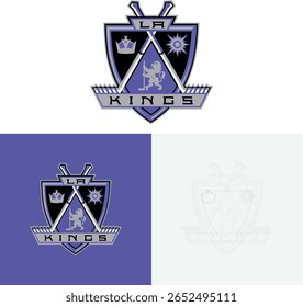 King logo design vector isolated on dark background. Crown illustration for team gaming esport