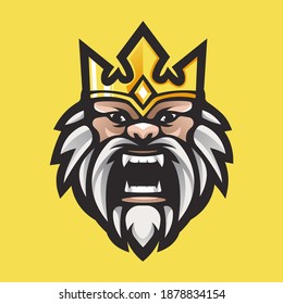 King logo design vector with modern illustration concept style for badge, emblem 