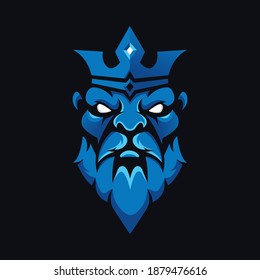 King logo design vector with modern illustration concept style for badge, emblem and t-shirt printing	