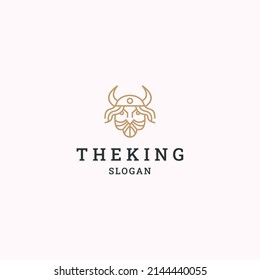 Icono del logotipo del rey ilustración vectorial