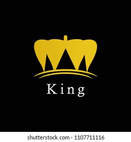 King Logo Icon Vector Template Design Illustration