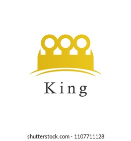 King Logo Icon Vector Template Design Illustration