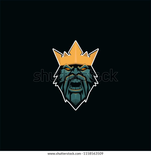 King Logo Mascot Gaming Stock Vector (Royalty Free) 1158563509