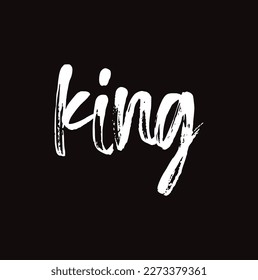 "King" logo template. Hand lettering. T-shirt graphics
