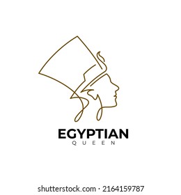 King logo template,Egyptian logo vector, line style