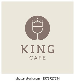 King logo text cafe and coffee