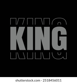 King logo or typography design art 