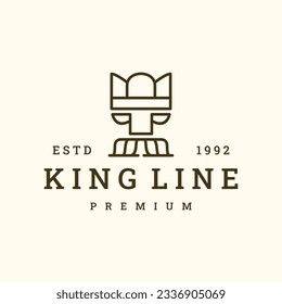 King logo vector icon illustration hipster vintage retro
