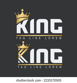 king logo,k king logo in vector with golden color