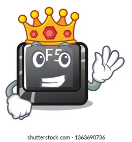 King longest F5 button on cartoon keyboard