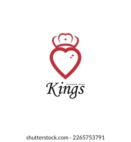 King of Love Logo Design Vector Template