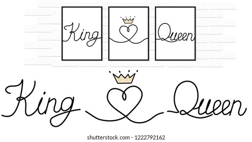 King love Queen written