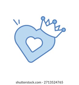 King Love ícone vetorial ilustração de stock