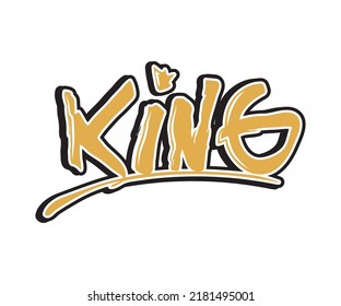 king lyrics. king illustration. letters with visual impact