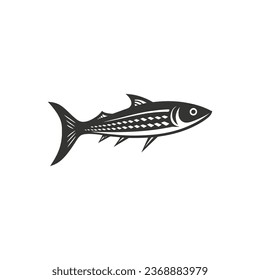 King mackerel fish Icon on White Background - Simple Vector Illustration