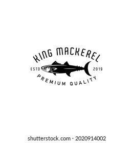 king mackerel fish logo design,fishing logo,seafood logo,icon vector template