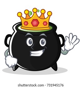 King magic cauldron character cartoon