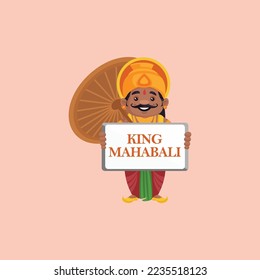 Plantilla de logotipo de mascota vector King mahabali.