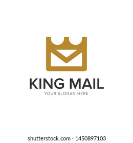 King Mail Icon Logo Design