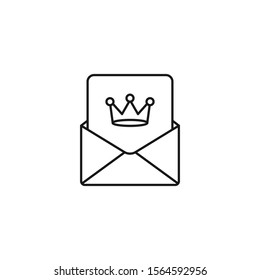 king mail - minimal line web icon. simple vector illustration. concept for infographic, website or app.