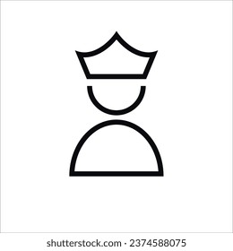 King man with crown icon. Abstract vip style for gentleman and businessman for creative conferences and vector receptions