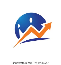 King Market Logo, Crown Chart, Simple and Modern, EPS 10 vector