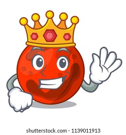 King mars planet mascot cartoon