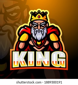 King mascot esport logo design