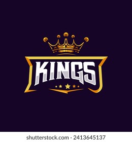 King Mascot Logo Design Illustration For Gaming Esport