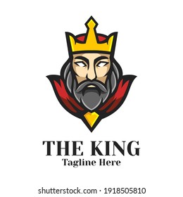 The King Mascot Logo Design Vector.