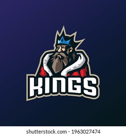 King Mascot Logo Design Vector Modern Stock Vector (Royalty Free ...