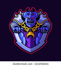 the king mascot logo illustration