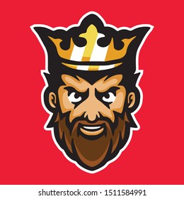 king mascot logo vector design