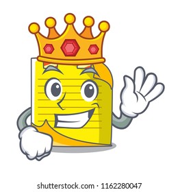 King mascot note paper with bookmark