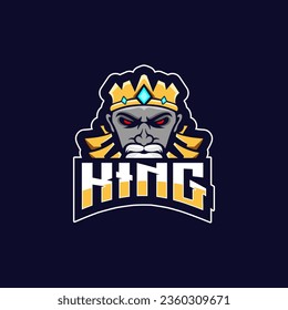 King Mascot Sport Logo Vector Template