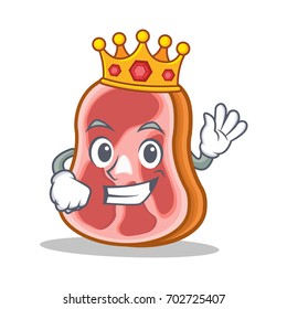 King meat character cartoon food
