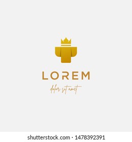 king medical logo design vector health icon