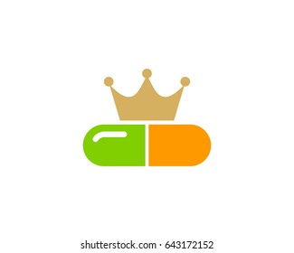 King Medicine Icon Logo Design Element