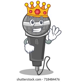 King microphone cartoon character design