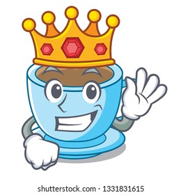 King milk tea isolated with the mascot