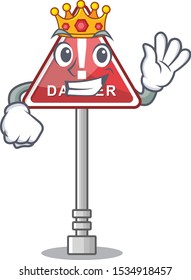 King miniature danger in shape of mascot