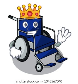 King miniature wheelchair the shape of mascot