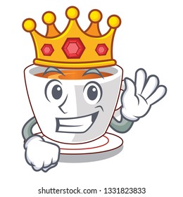 King mint tea in a cartoon cup