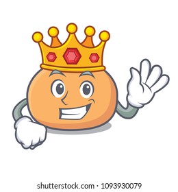 King mochi mascot cartoon style